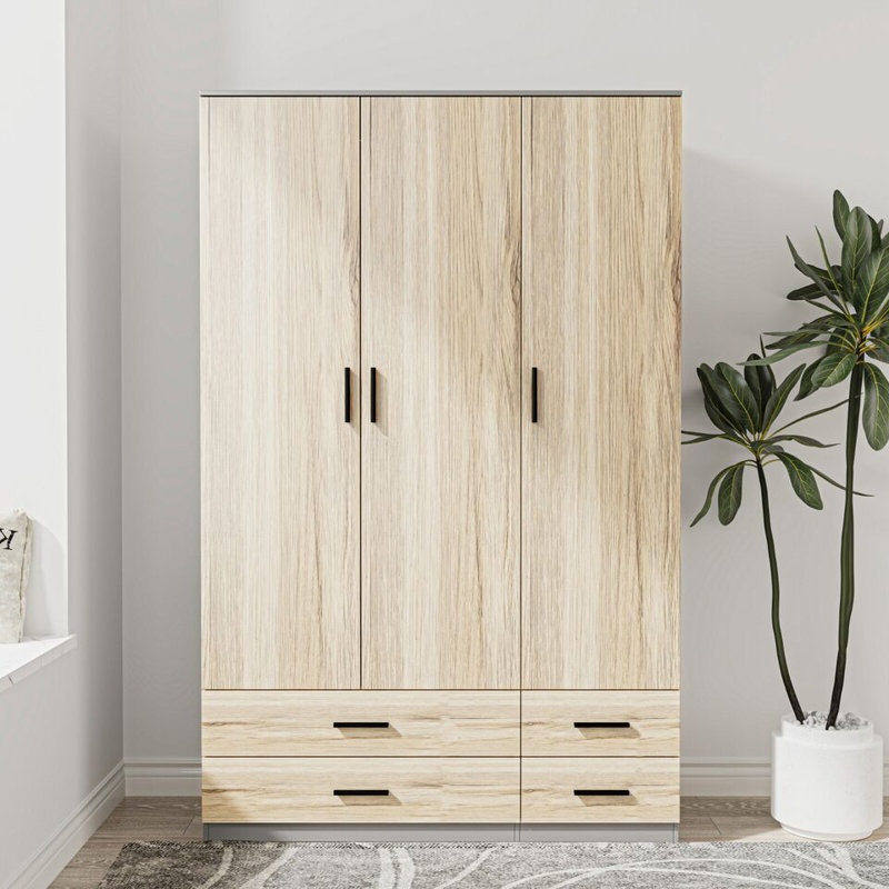 Retonia Manufactured Wood Wardrobe, Grey/Oak