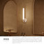 Wick 20-in Black dimmable LED Wall Sconce-57128504