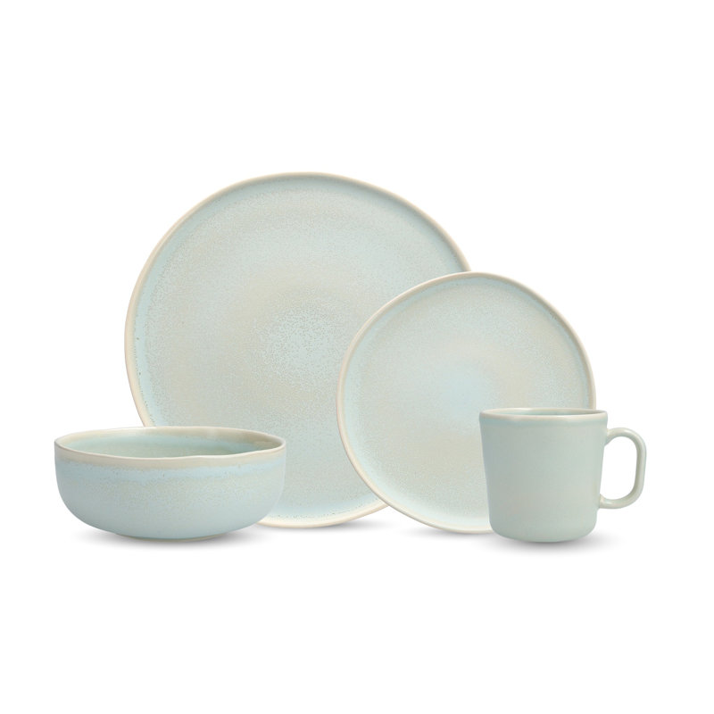 Cloud Terre Collection No 3 Stoneware, 16 Piece Dinnerware Set (Service for 4), Cypress