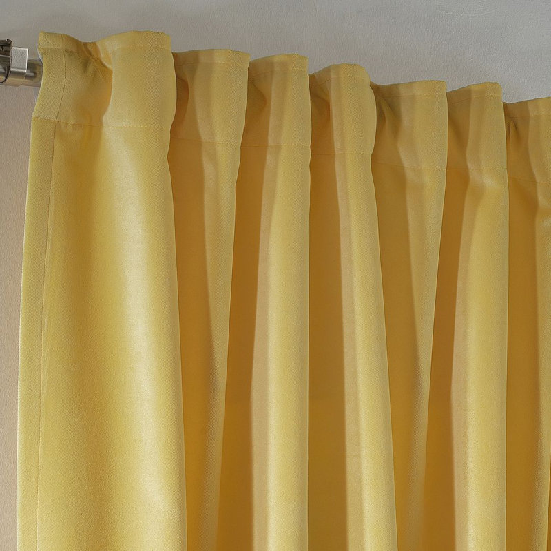 Soft Touch Velvet Kitchen Valance, 90 W x 60 D cm, Yellow