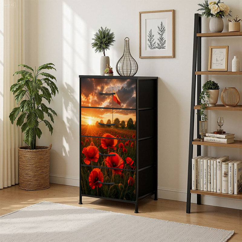 Commode de rangement verticale 4 tiroirs