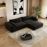 110" Cloud Sectional Couch With L-shape Chaise, No Assembly Required, Modern Modular Sofa With Deep Seat, Upholstered Couches For Living Room Bedroom, Plush