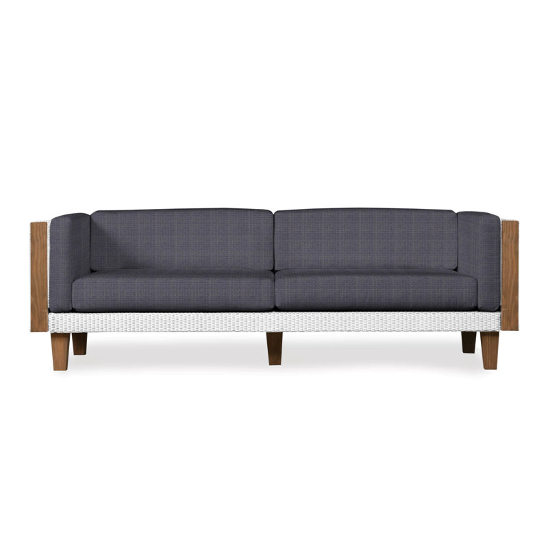 Catalina Outdoor 3 - Seat Patio Sofa, White, Colorwave Mist