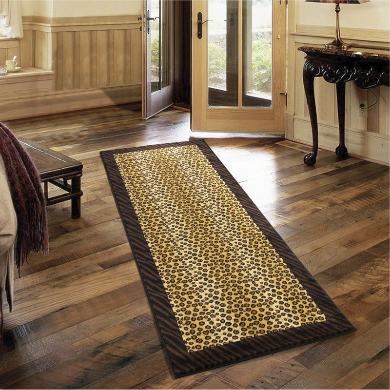 Multi Animal Print Area Rug, Runner 2'7" x 7'3"