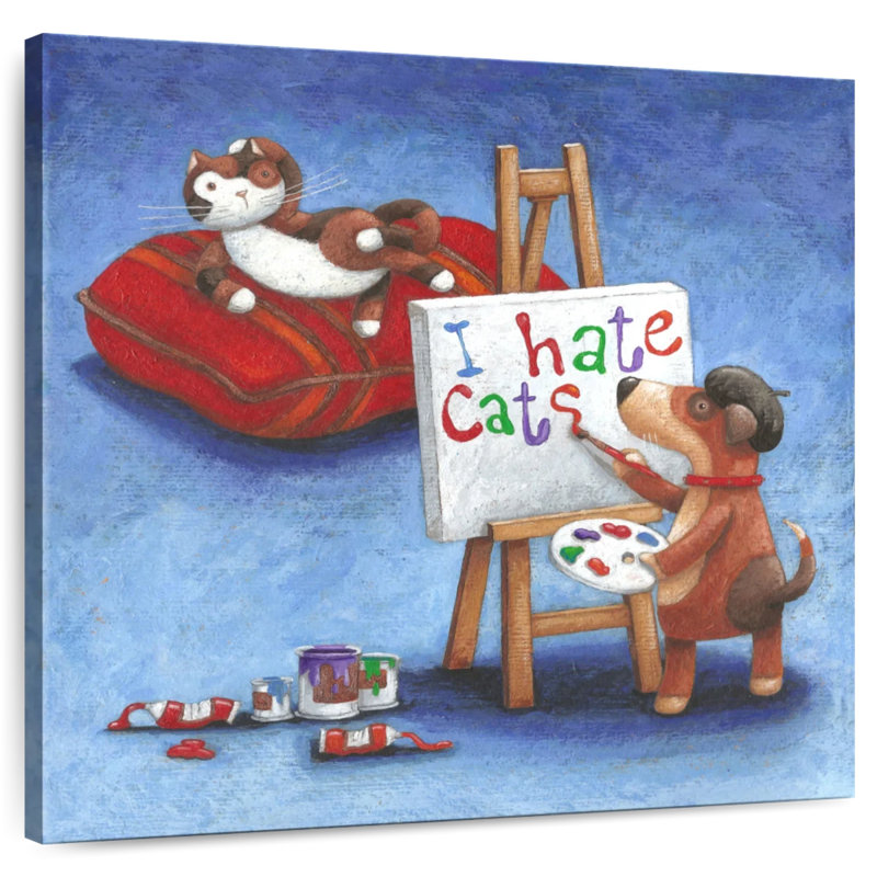 Ashelle I Hate Cats, 16" H x 16" W