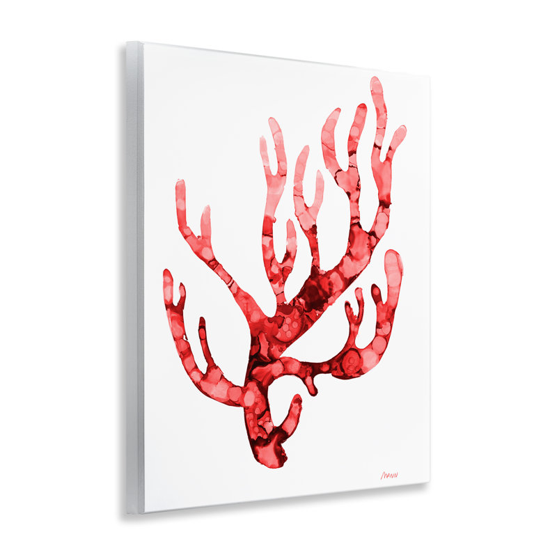  Art mural moderne corail courbé moderne par Patti Mann
