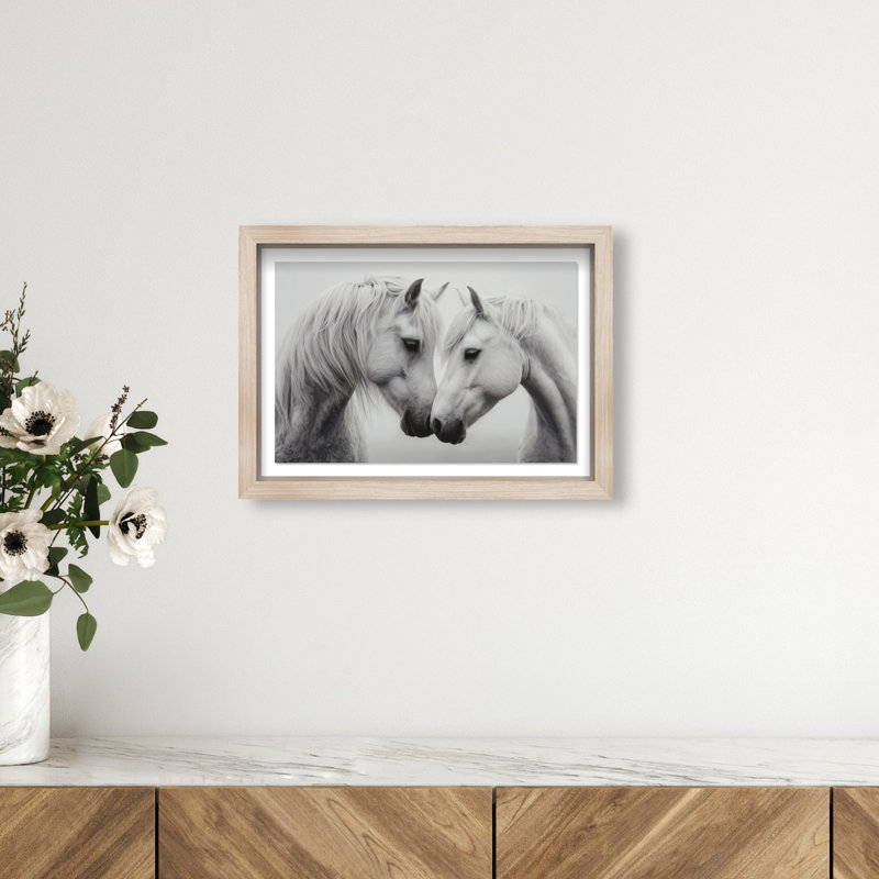Twin Souls I Print by Oliver Gal, 17.5"H x 25.5"W, Natural Oak Shadowbox