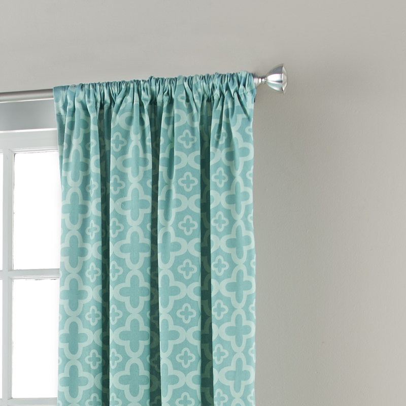Gasquet Semi Sheer Curtain Single Panel, Turquois