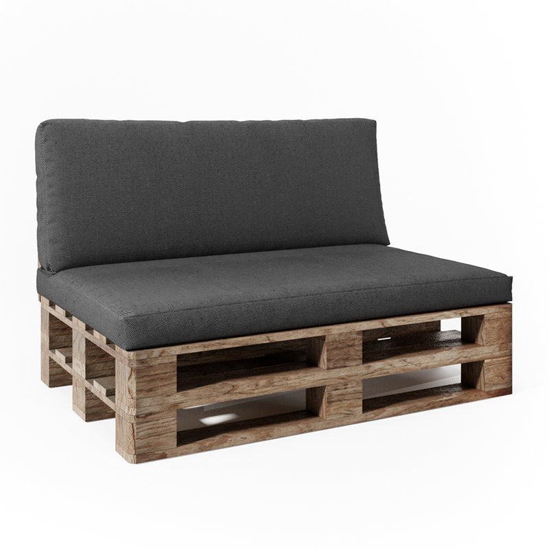 Touch 2 Piece Sofa Cushion Set, Anthracite