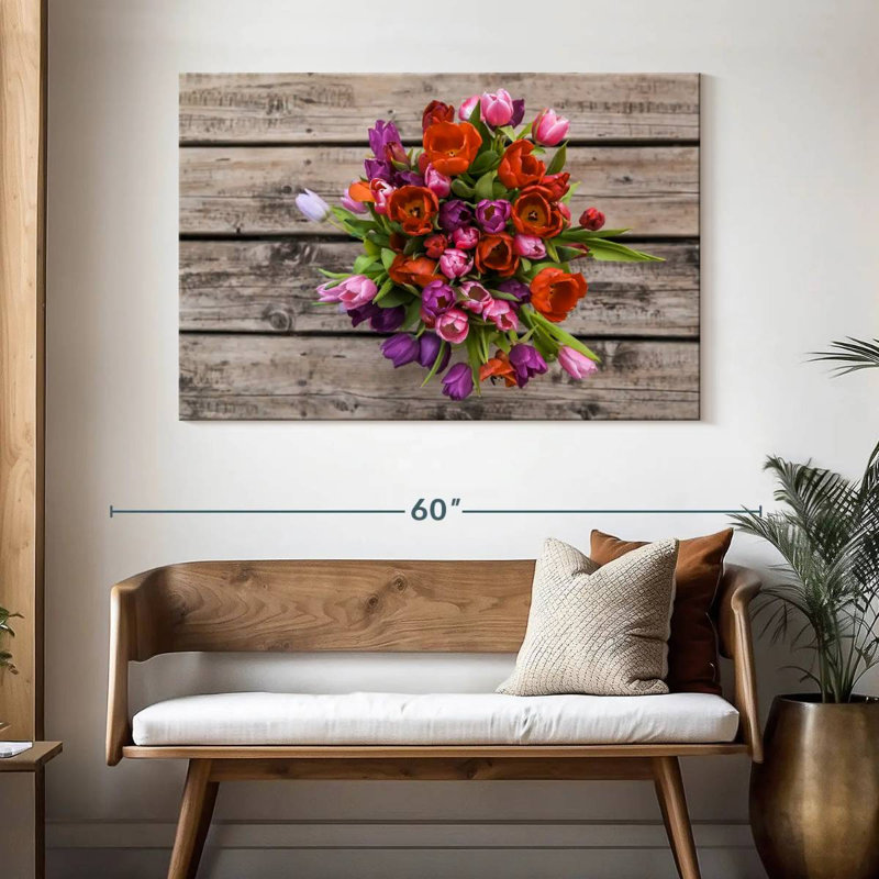 Bouquet de tulipes Harnek, H 32 po x l 48 po