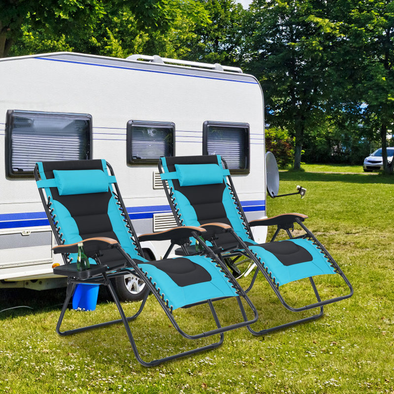Syril Folding Zero Gravity Chair, Aqua