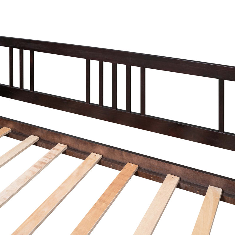 Daybed Wood Bed With Two Drawers, Sturdy Pine Construction For Durability And Space-Saving Storage, Twin, Espresso