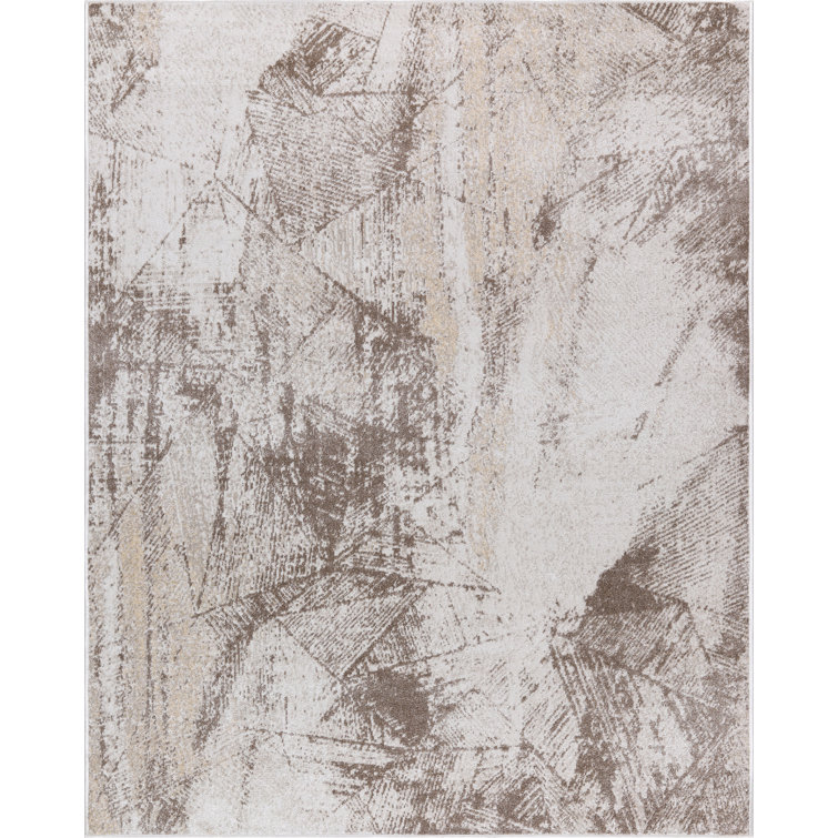 Machine Washable Cooper Ivory/Brown Rug