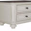 Finition blanc antique et finition brun-gris