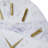 Marble Decorative Wall Clock with Gold Metal Accents