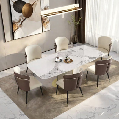 Superior sintered stone dining table set