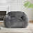 Indoor Bean Bag Chair, Gray Faux Fur
