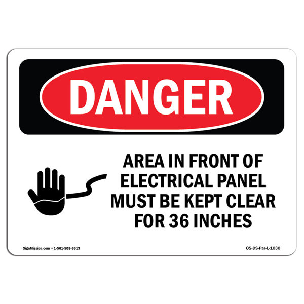 SignMission Electrical Panel Keep Clear Sign | Wayfair