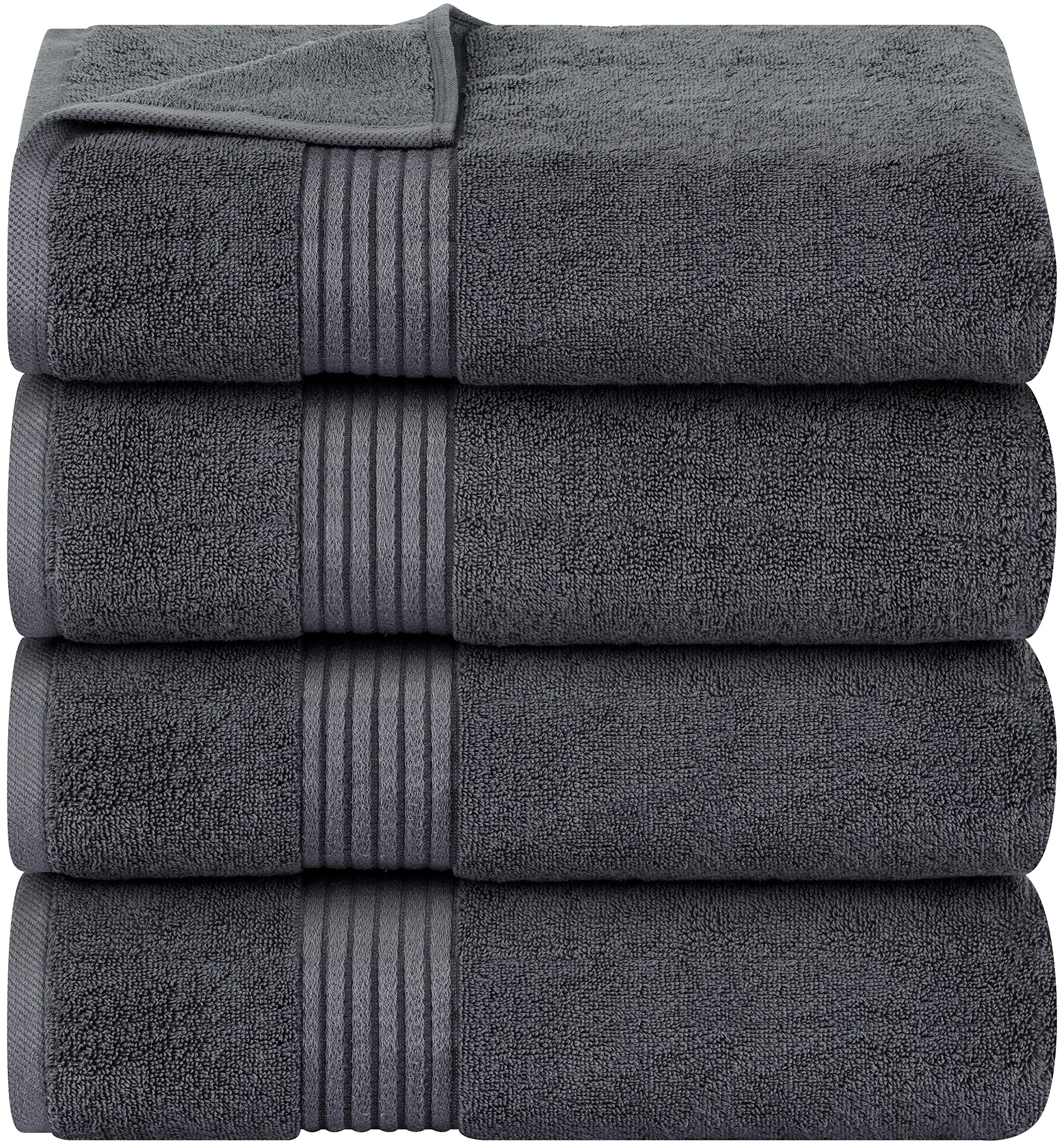 4 Piece Bath Towel Set 100% Turkish Cotton 27 In 54 In Bath Towels For  Bathroom
