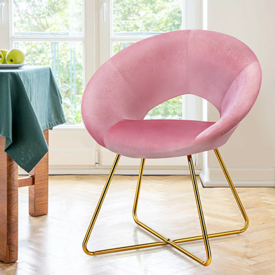 18 " H Velvet Upholstered Armchair