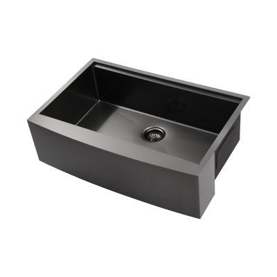 33X22x10"Farmhouse Apron Single Bowl Stainless Steel Kitchen Sink With Workstation