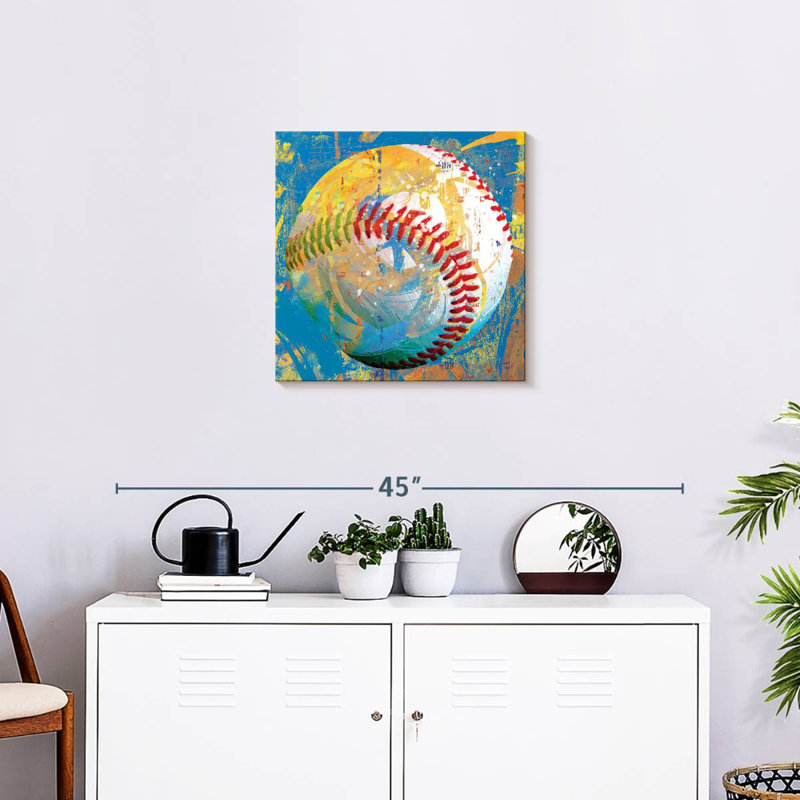 Sireci Baseball Paint Splash, 20" H x 20" W