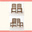 Chaises d'extérieur sans accoudoirs couleur bois - PEHD, ensemble de 2-1798326571