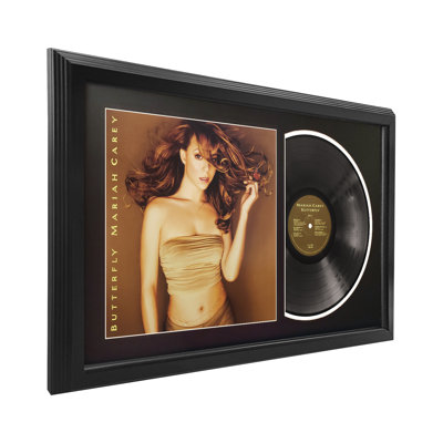 Disque vinyle encadré Mariah Carey "Butterfly" avec passe-partout noir