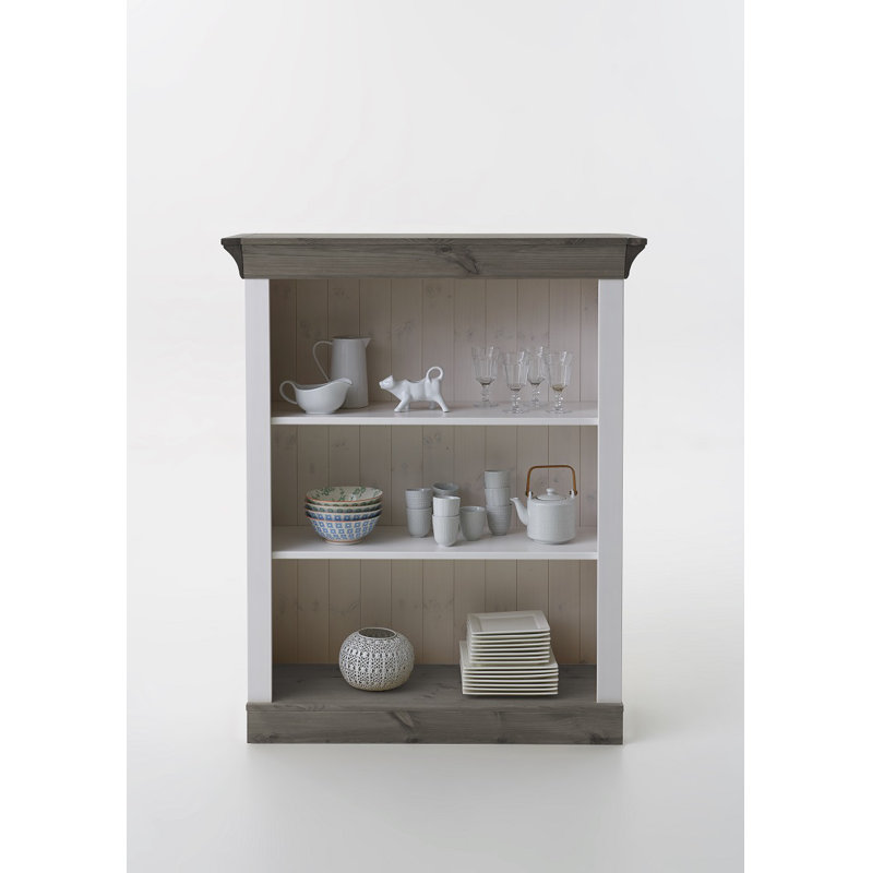Kelly Bookcase, Stained and varnished White/Grey