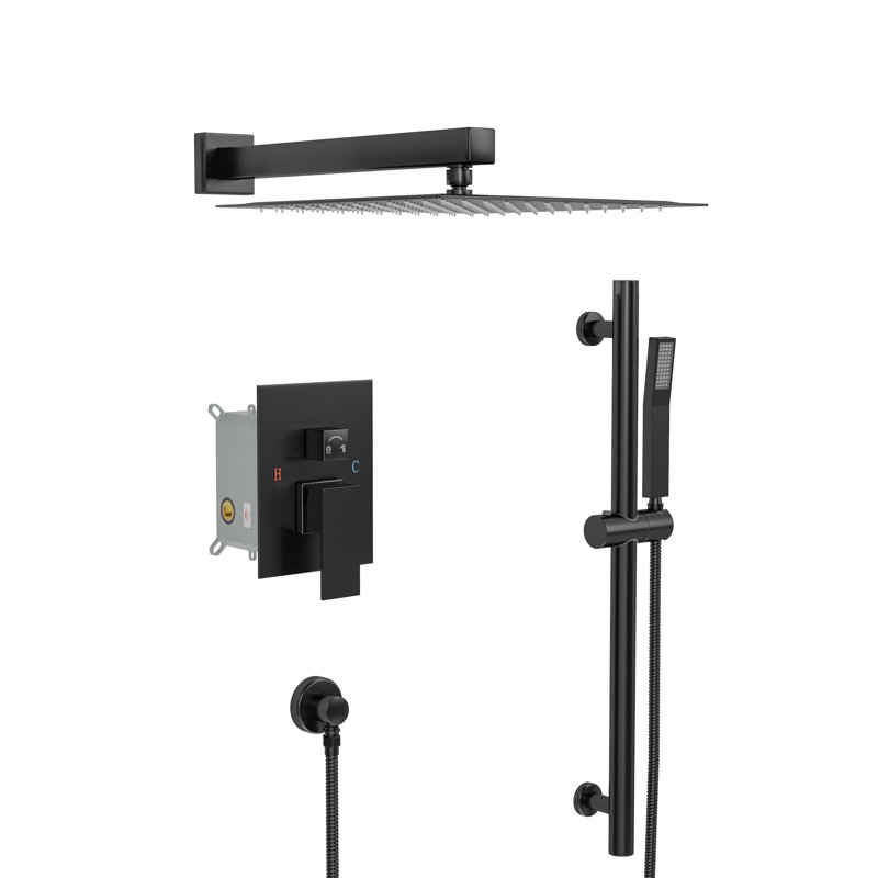 All-In-One Kit with Rough in-Valve, Matte Black
