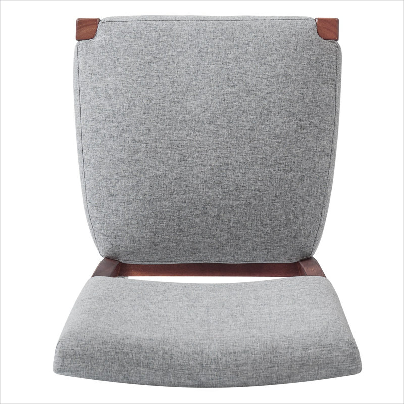 Ensemble de salle à manger 4 pièces peu encombrant avec table en faux marbre, chaises rembourrées et banc en gris doux, sièges 4