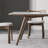 Rectangular household bright white dining table-348920528