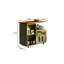 Table basse mobile en bois massif 34,65 po