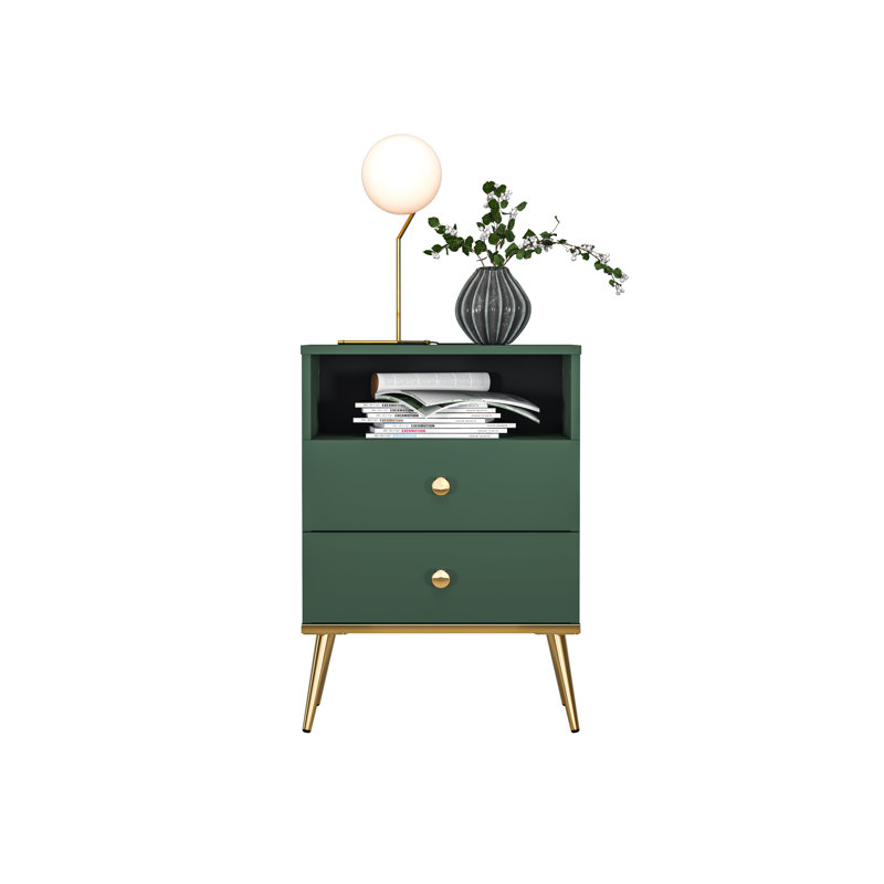 Tellara 50cm W Manufactured Wood Bedside Table