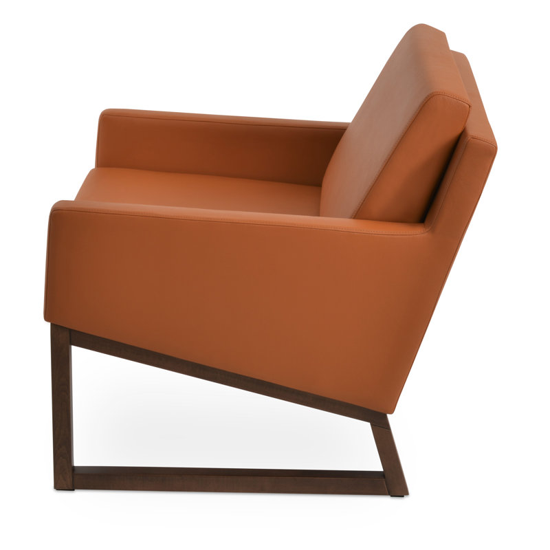Fauteuil Nova en cuir caramel Nova