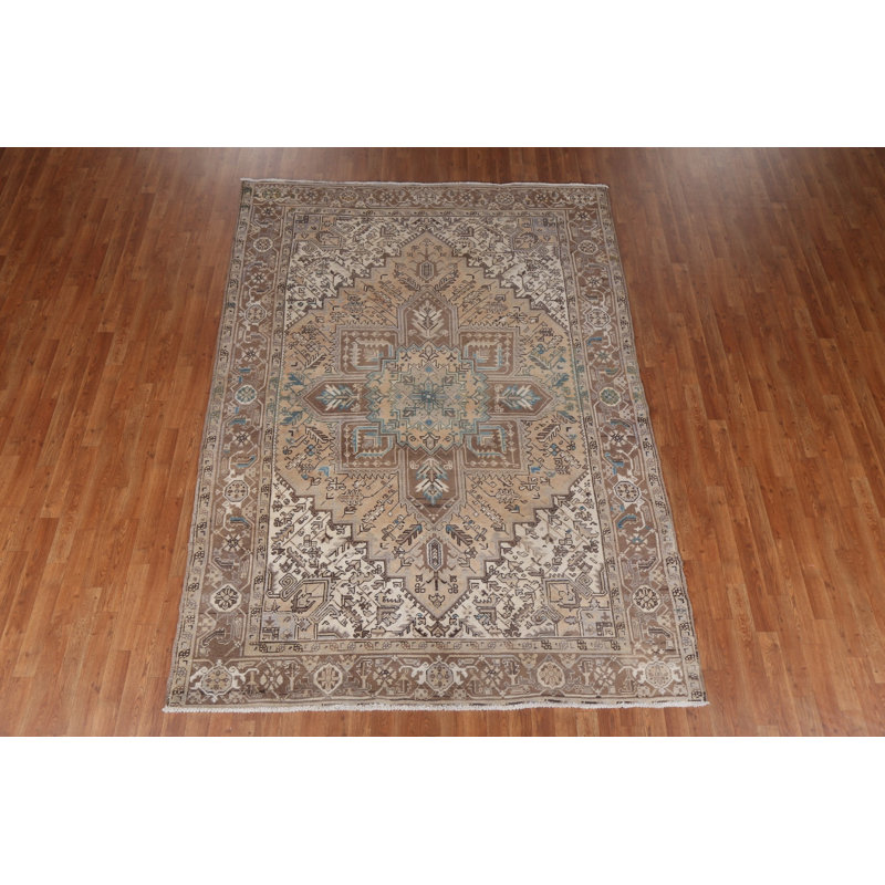 Tapis géométrique en laine 7 x 9