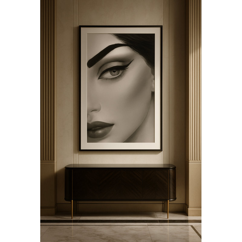 Veil of Intention Framed Canvas Wall Art by Kasian Art Studio - Black Frame