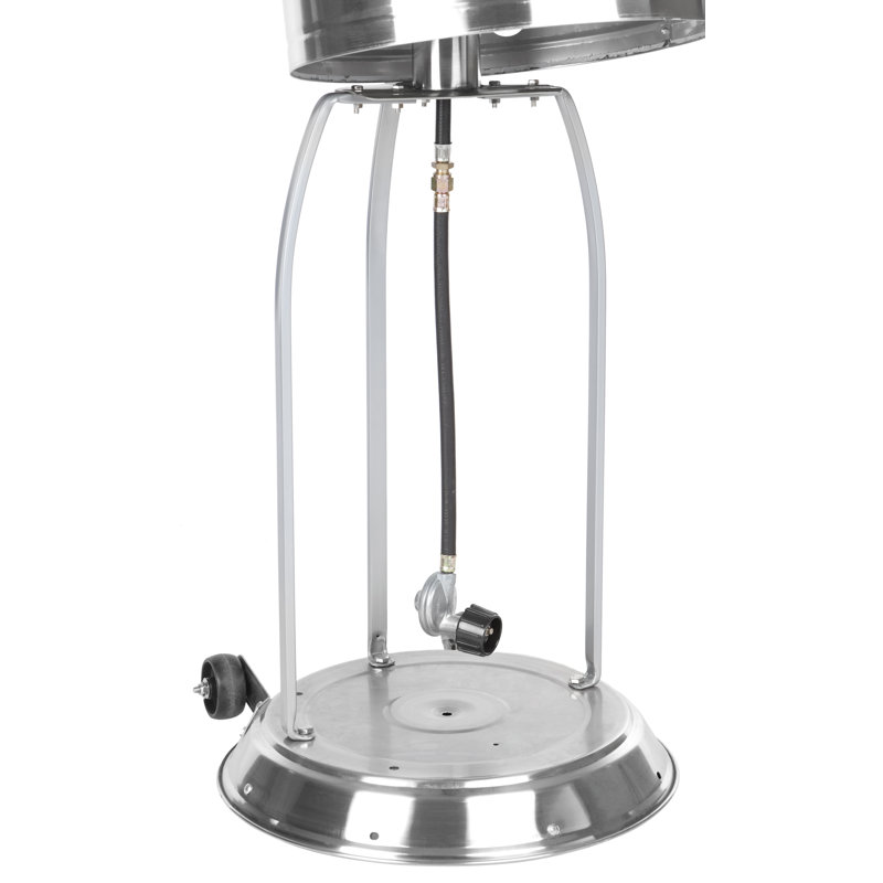 Stainless Steel 50,000 BTU Propane Patio Heater with Wheels