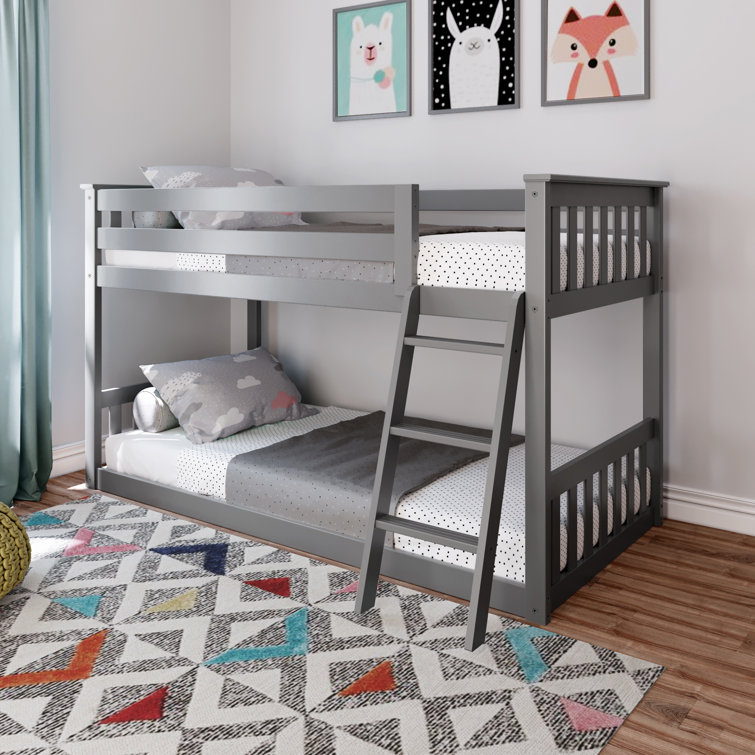 Aileana Twin Over Twin Solid Wood Bunk Bed by Lark Manor™
