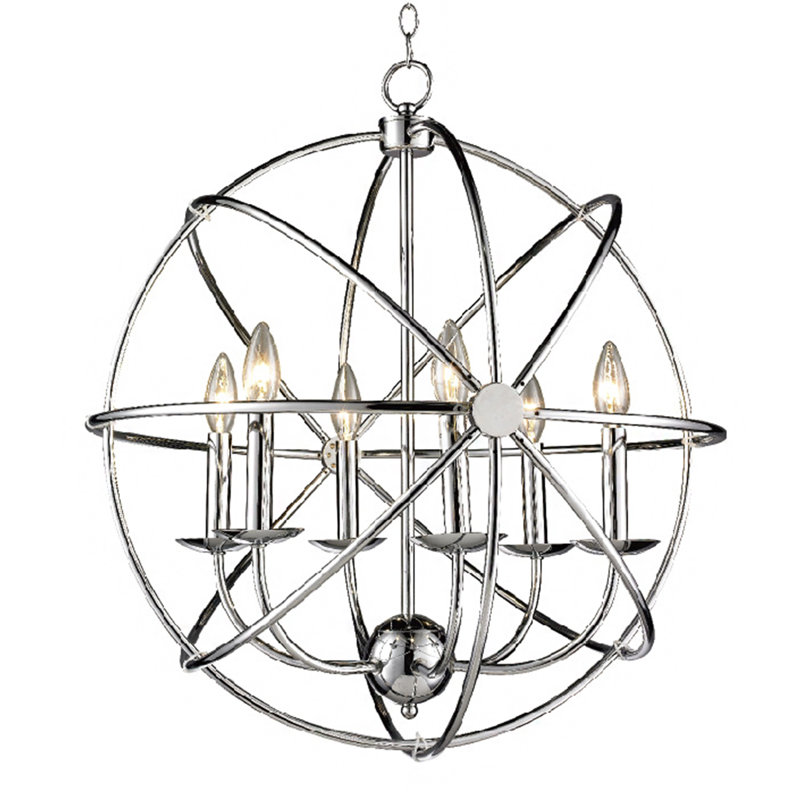 Lustre de globe 6 lumières de style bougie Marrs