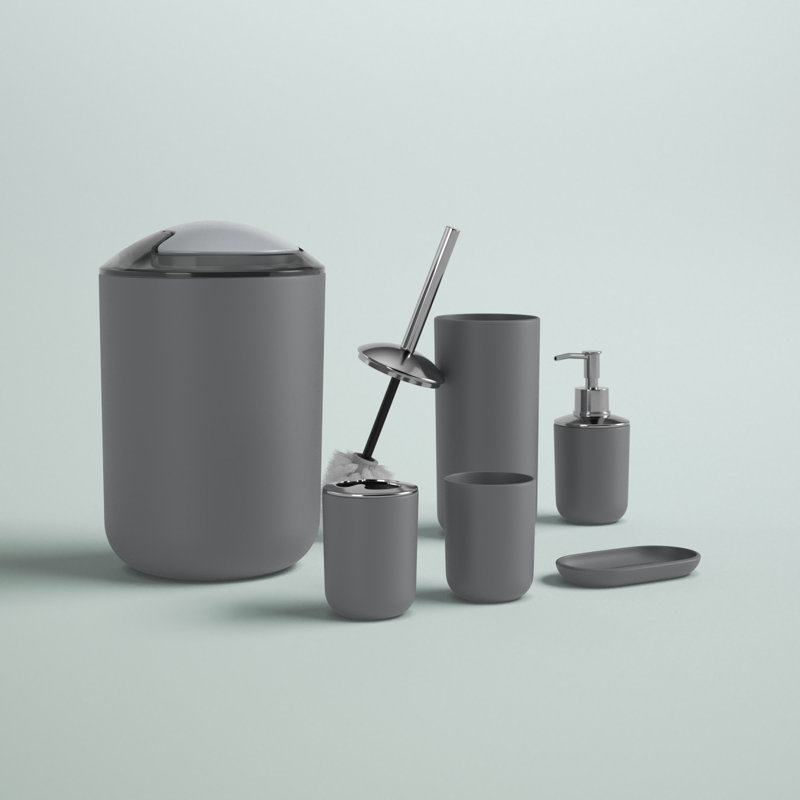 Balch Bathroom Accessory Set, Gray