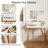 Makeup Vanity Desk With Removable Mirror And Lights, 3 Color Modes & Adjustable Brightness Dressing Table, Small Vanity Table Set With 2 Drawers For Bedroom, White 31.5"