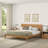 Mid-Century Modern Design Solid Rubberwood Bed Frame, No-Tool Quick Assembly Mortise And Tenon Structure-1848643980-1848643970