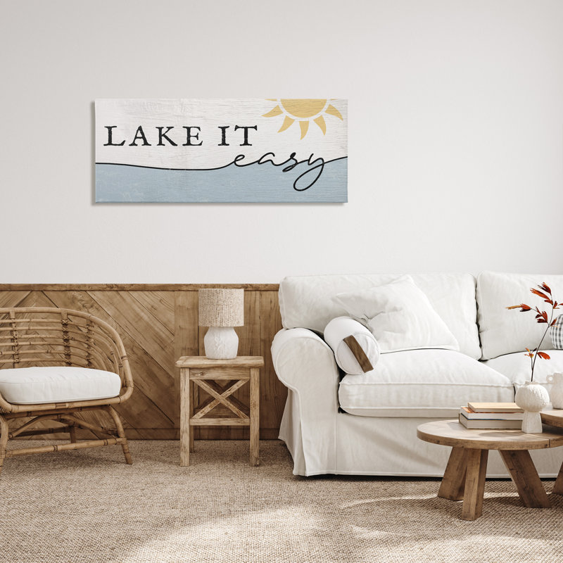 «Nautical Pun Lake It Easy», eau ensoleillée, H 10 po x l 24 po