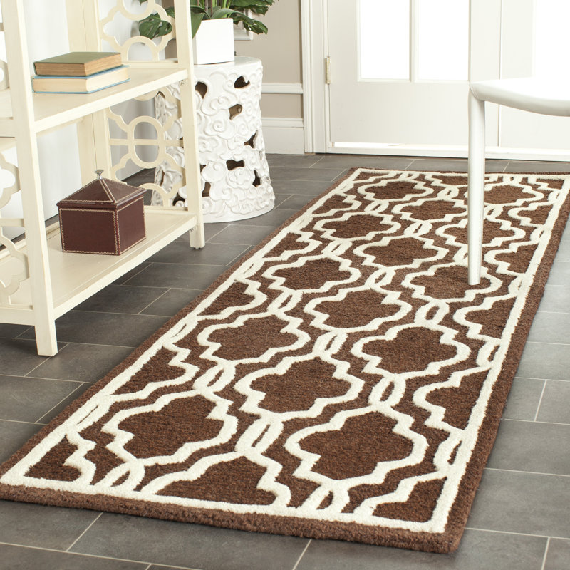 Cannen Hand Tufted Wool Geometric Rug, Runner 2'6" x 8'