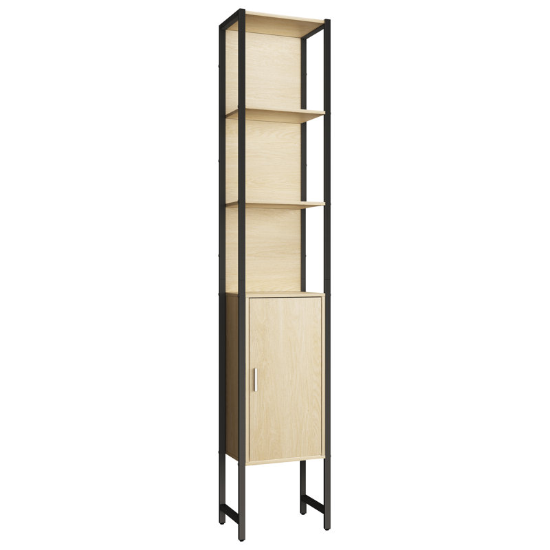 Alyisa Bathroom Cabinet, Natural/Black