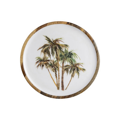 Mango Wood Plate With Print
