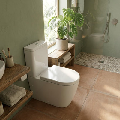 D Shape Soft Close Toilet Seat Made from Recycled Material (Baveno)