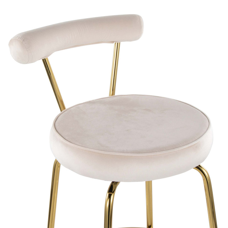 Tabourets de bar pivotants dorés 30 po Kayson
