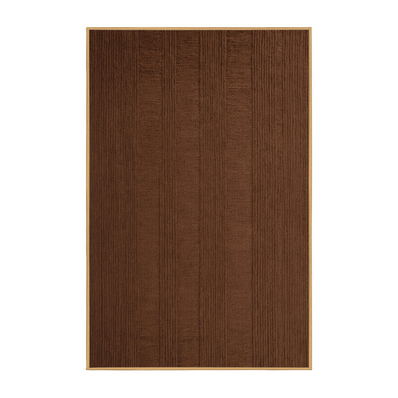 Machine Washable Solid Brown Area Rug, Rectangle 2' x 3'